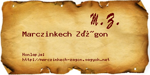 Marczinkech Zágon névjegykártya